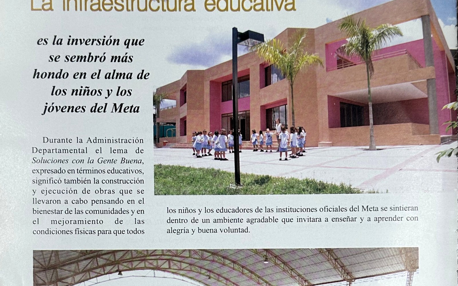 Nueva infraestructura educativa construida en el Meta