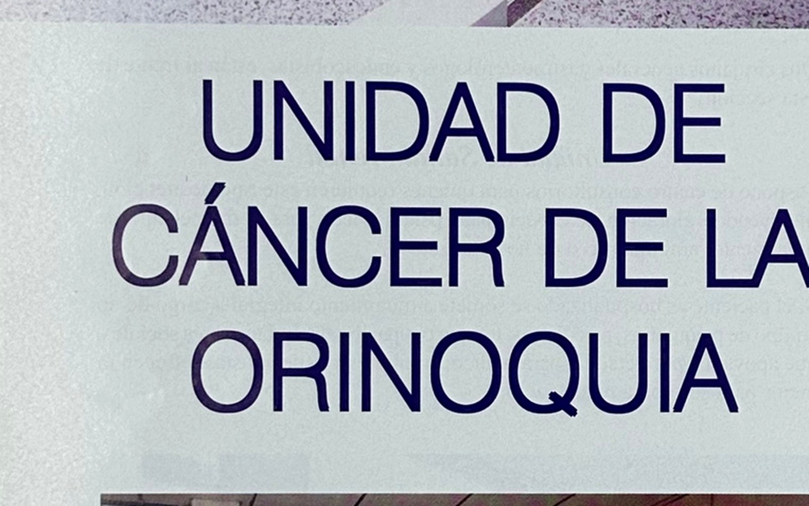 Publicación sobre la Unidad de Cáncer de la Orinoquia